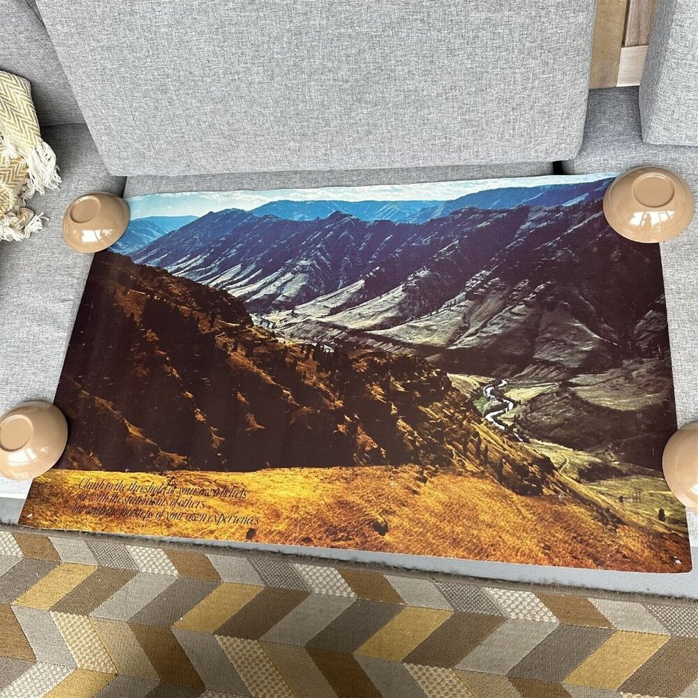 Vintage Celestial Arts Poster 1972 Inspiration Mountain Walter Rinder Motivation